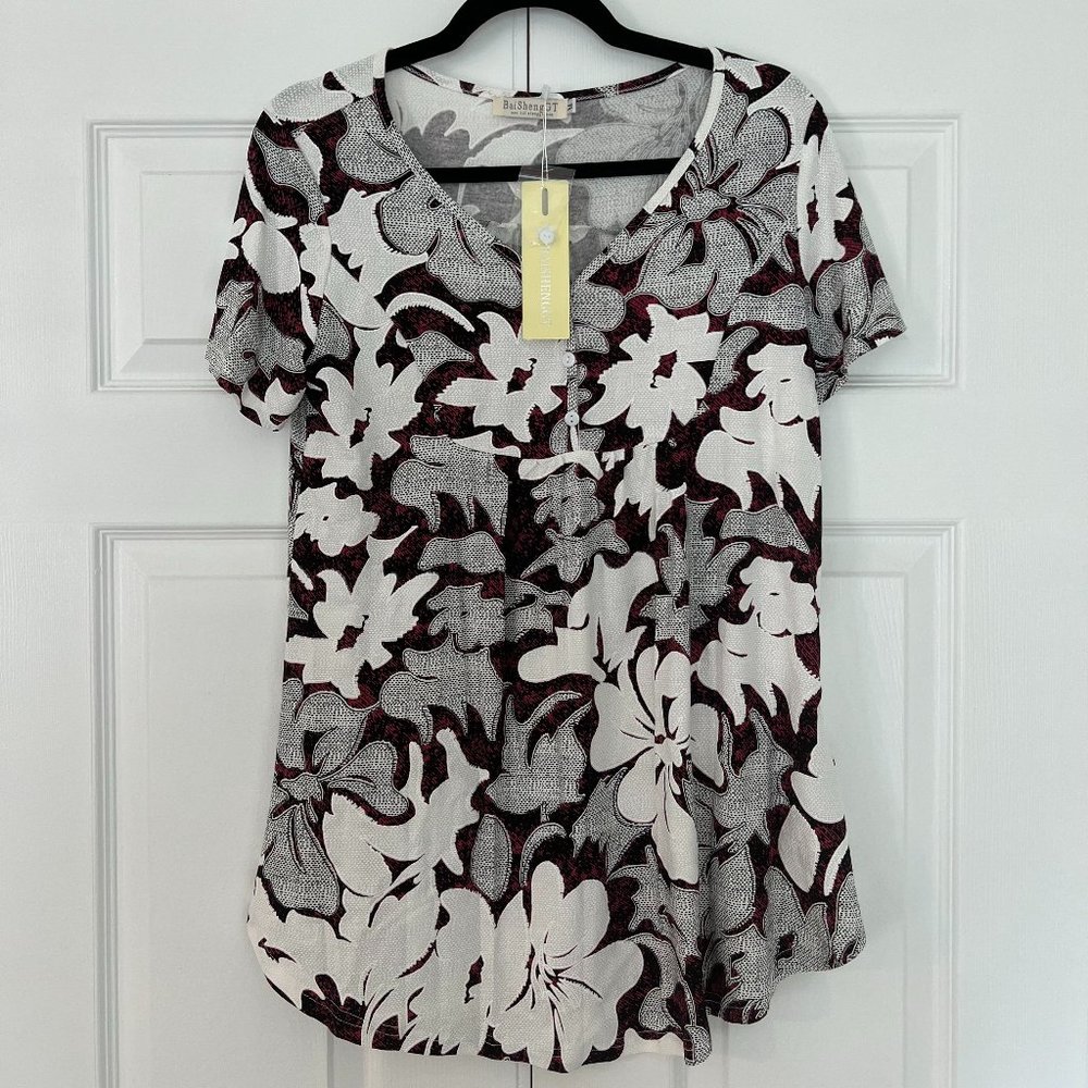 Short Sleeve Printed Blouse